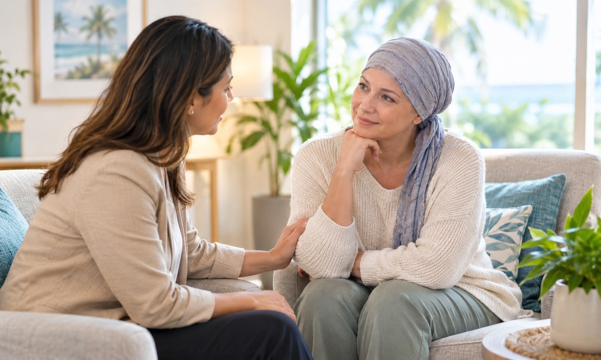 A supportive cancer counseling conversation